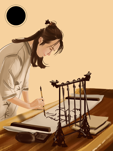 毛笔书法培训淘宝主图直通车模板背景