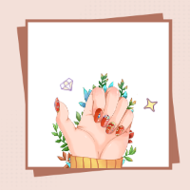 美甲推荐时尚插画公众号次图背景