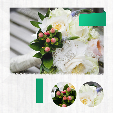 鲜花预定细节刻画简约风格促销主图背景