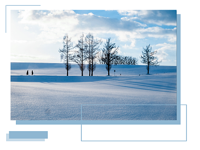 冬日旅行清新横版配图背景