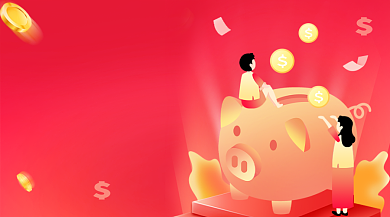 双薪金融理财渐变插画广告banner背景