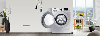 家居风淘宝洗衣机海报背景