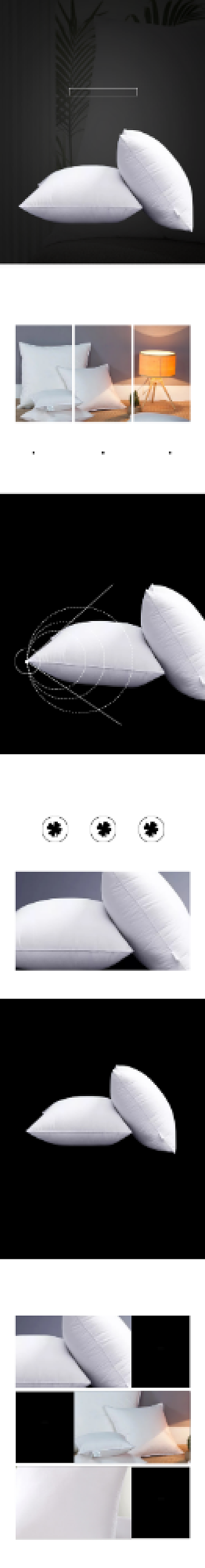 枕芯丝绒安睡枕芯日用家居详情页背景