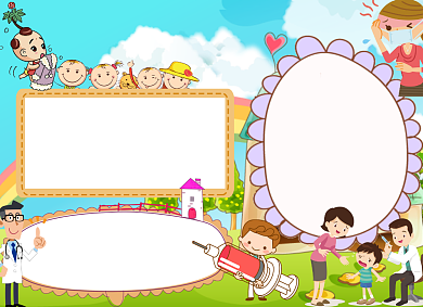 预防传染病卡通可爱小报背景