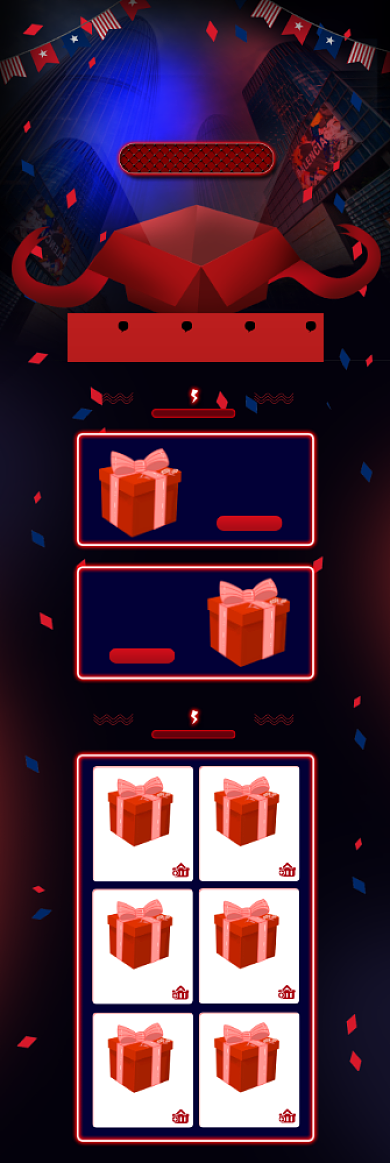 红蓝霓虹风格黑色星期五促销电商首页背景