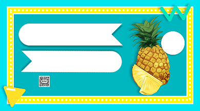 水果上新菠萝手机横版海报背景