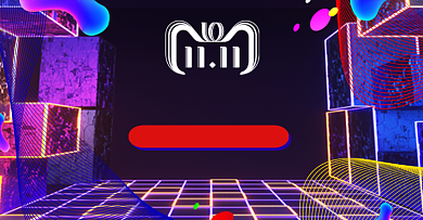 双十一预售狂欢促销横版海报背景