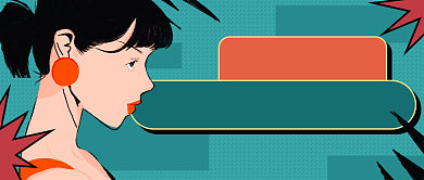 手绘热点新媒体首图背景