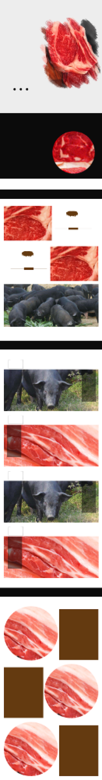 猪肉详情页时尚简约黑猪红色背景