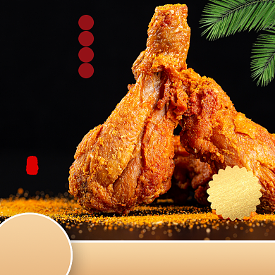 餐饮美食炸鸡腿饿了么主图背景