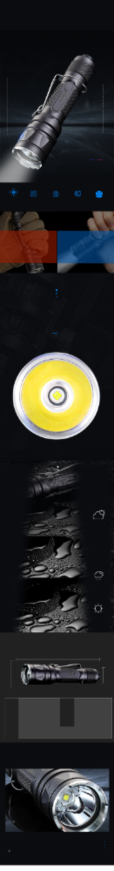 手电筒灯数码家电详情页背景