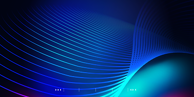 年会大气蓝色匠心筑梦企业展板背景