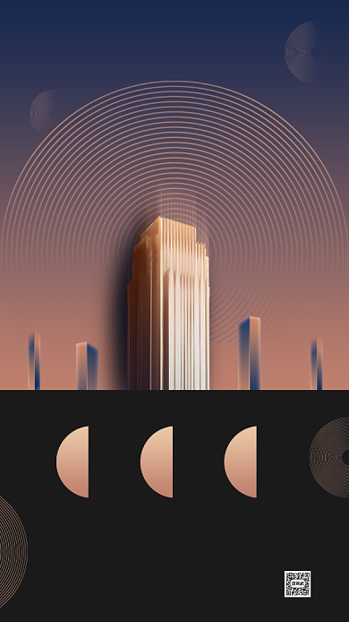 房地产招聘高端大气手机海报背景