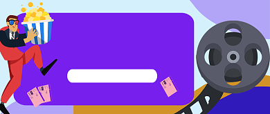 国庆档电影爆米花简约公众号首图背景