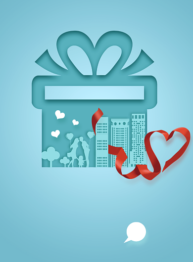 房地产开盘剪纸风印刷海报背景