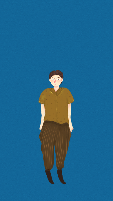 不想上班趣味手绘卡通手机壁纸背景