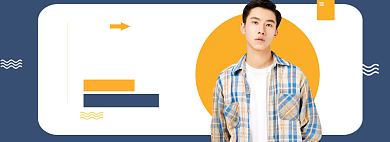 秋季焕新男装上新折扣电商banner背景