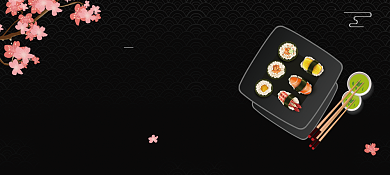 美食外卖日料优惠券背景