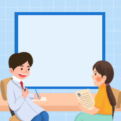 心理咨询蓝色简约插画公众号次图背景