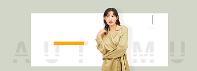 淘宝秋动冬上新外套风衣女装banner背景
