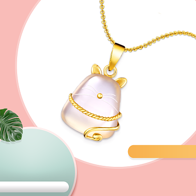 珠宝配饰定制项链简约促销主图背景