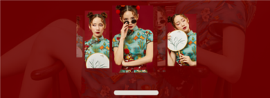 年货节时尚女装海报背景