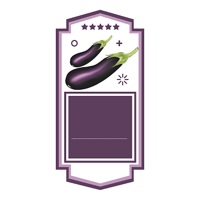 茄子紫色食品包装简约风标签不干胶背景