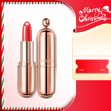 圣诞节时尚简约美妆个护化妆品口红主图背景