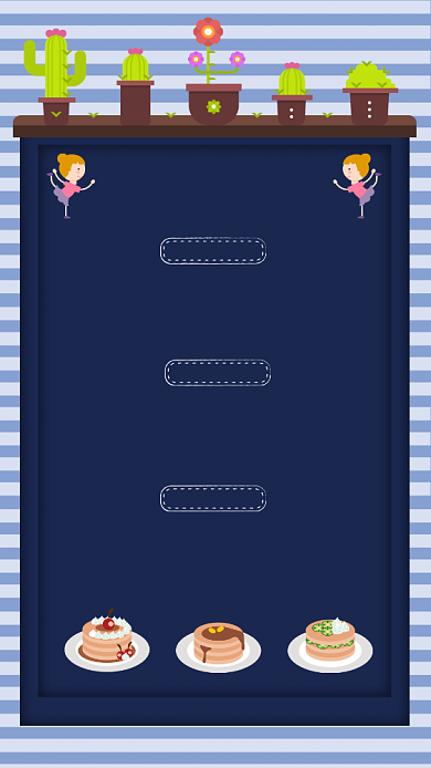 甜品店创意卡通宣传手机海报背景