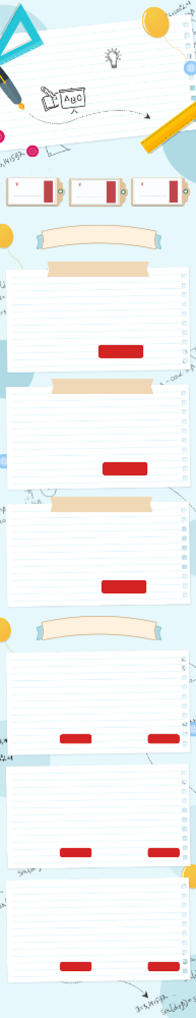 开学季清新浅色卡通手绘电商首页背景