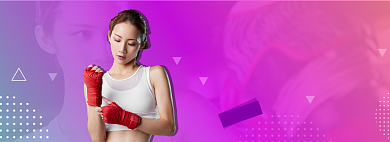 过年不打烊运动健身拳击手套海报banner背景