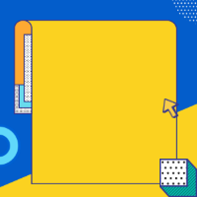 技能提升撞色几何公众号次图背景