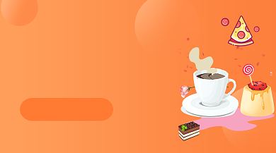 美味甜品下午茶美食促销banner背景