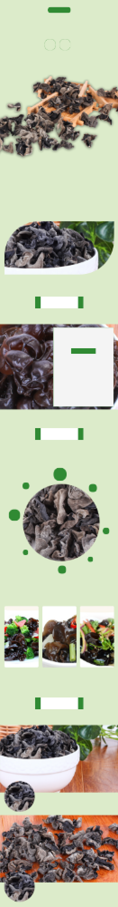 木耳详情页电商时尚简约大气绿色背景