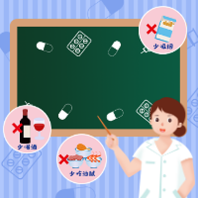 膳食指南卡通插画公众号次图背景