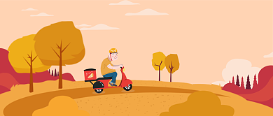 外卖送餐公众号封面图背景