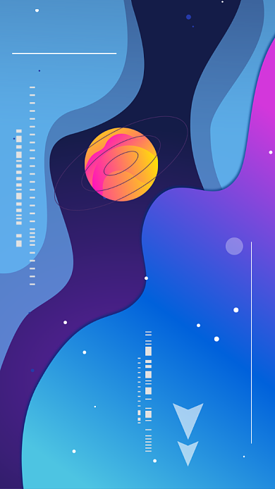 蓝紫色科技风新基建峰会邀请函手机海报背景