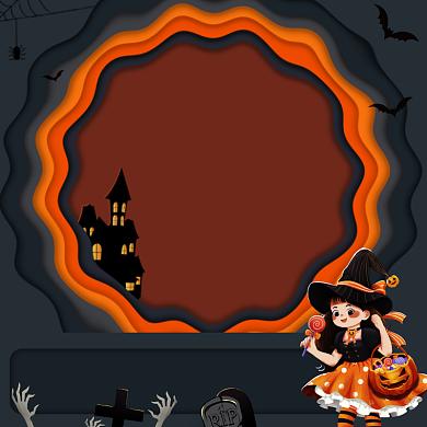 万圣节服装配饰专场节日促销主图背景