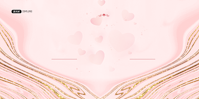 结婚典礼粉色鎏金婚庆展板背景