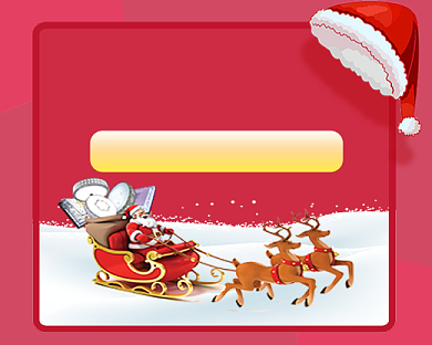 圣诞节促销红色卡通小程序封面背景