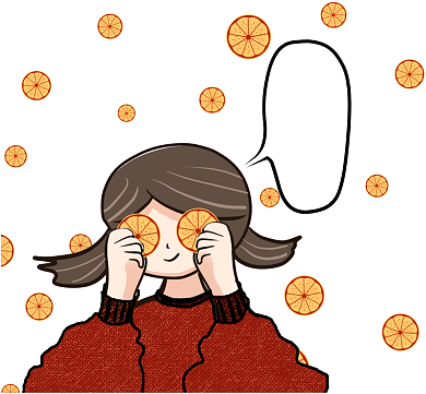 小清新可爱水果女孩朋友圈封面背景