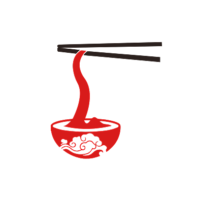 面馆凉皮店餐饮创意LOGO背景