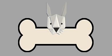 节约粮食黑白可爱狗横版温馨提示卡背景