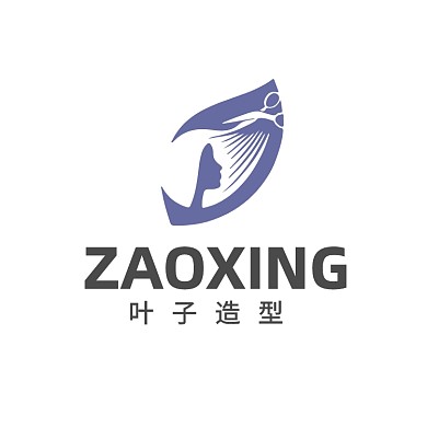 理发店美发创意叶子造型LOGO