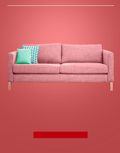 极简布艺沙发家居家具单人沙发北欧宜家风海报背景