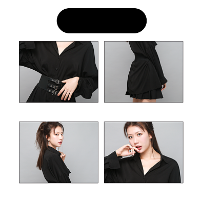 女装服饰主图五星好评展示背景