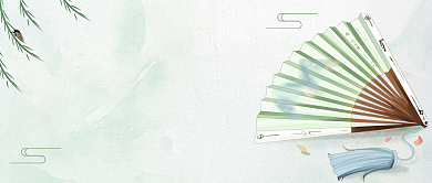 国学小课堂古风插画公众号首图背景