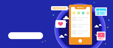 热点速报新闻蓝色插画公众号首图背景