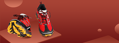 双12红色鞋包配饰海报电商模板淘宝背景