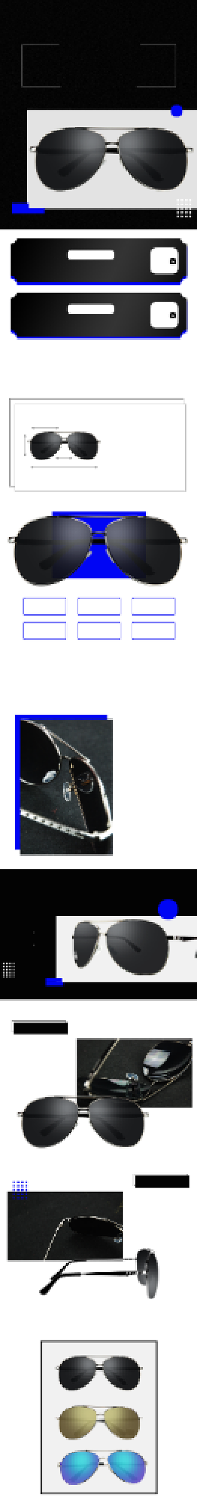 墨镜太阳镜生活日用详情页背景